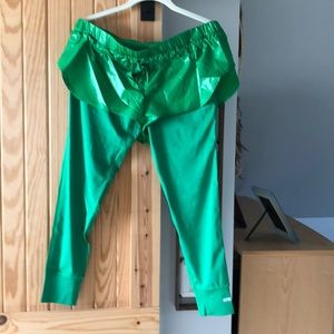Stella McCartney Adidas Shorts over Tights, L, Green, NWOT